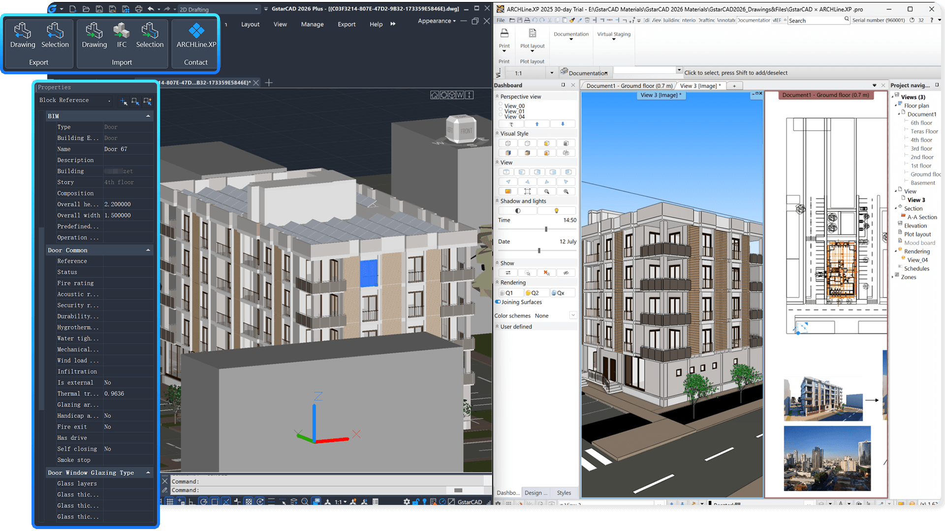 GstarCAD × ARCHLine.XP Plugin